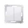 KONTAK-SIMON Simon 54 Doppeltaster-Modul, Weiß, 10AX 250V, Federklemmen