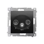 KONTAK-SIMON Simon 54 RTV-SAT End-of-Line-Steckdose 1dB, Matt Schwarz