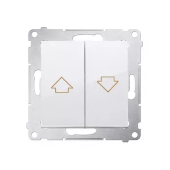 KONTAK-SIMON Simon 54 Rollladen-Tastermodul Weiß, elektrische Verriegelung, Federklemmen, 10A 250V