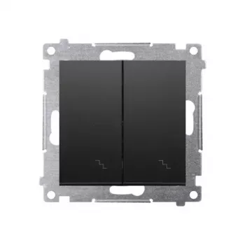 KONTAK-SIMON Simon 54 Universal-Treppenschalter-Modul, Schwarz Matt, 2-Wege, 10AX 250V