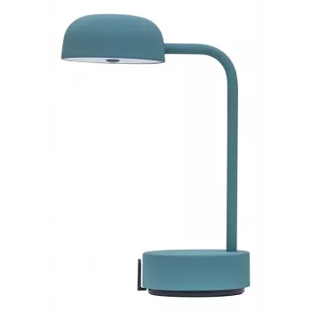 KOODUU FOKUS Wiederaufladbare tragbare LED-Tischlampe - Antik-Türkis, 2700K Warmweiß, 3-Stufen-Touch-Dimmer, USB-C, kabellos