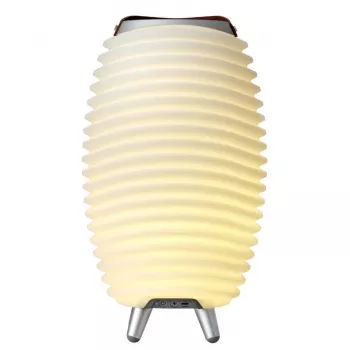 KOODUU SYNERGY 35 LED-Lampe mit Bluetooth-Lautsprecher und Getränkekühler - 41 x 24 cm, Weiß