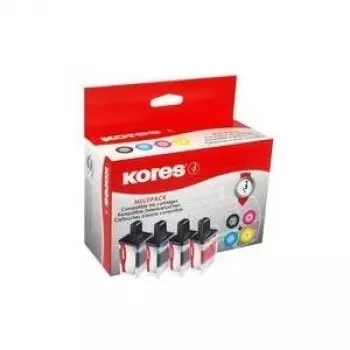 Kores G1529KIT Multi-Pack Tintenpatronen kompatibel für Brother LC-223, Schwarz Cyan Magenta Gelb, 4er-Pack