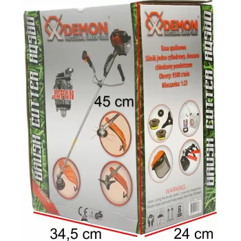 KOSS Benzin-Rasentrimmer mit Faden DEMON RQ580 – 51,7 cm³ 2-Takt, 5,2 PS, Doppelfaden-Bump-Feed, Bügelgriff