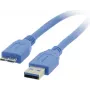 Kramer Electronics C-USB3/MICROB-3 USB 3.2 Gen 1 Kabel, USB-A Stecker auf Micro-USB B Stecker, 0,9 m, Blau 96-02356003