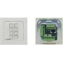 Kramer Electronics RC-208 Kabelgebundenes Bedienfeld mit 8 programmierbaren Tasten, RS-232/RS-485/Ethernet, Weiß