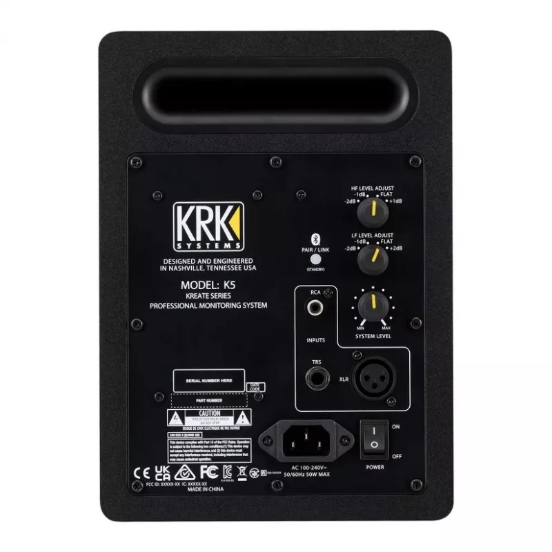 KRK Kreate 5 Aktiv Studio Monitor - 5,25 inch Woofer, 1 inch Hochtöner, 100 W, Bluetooth 5.0