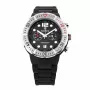 KRONOS Herrenuhr K789.5B.19 44mm Edelstahl Quarz Analog Schwarzes Zifferblatt Lederarmband