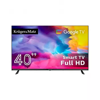 Kruger&Matz 40 Zoll Full HD LED Smart TV mit Google TV, DVB-T2/S2/C, H.265 HEVC, Bluetooth 5.0, Wi-Fi, 3 HDMI, 2 USB, VESA 200x200 mm