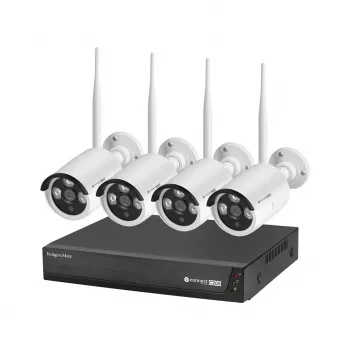 Kruger&Matz Connect C200 Tuya WiFi Monitoring Kit – Smart-Home-Alarmsystem mit Gateway, PIR-Bewegungsmelder, Tür-/Fensterkontakt und Fernbedienung