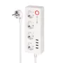 Kruger&Matz Connect P6 Smart Power Strip mit 4 Schuko-Steckdosen und 4 USB-Anschlüssen, Tuya Wi-Fi, Weiß