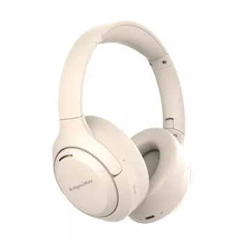 Kruger & Matz F8A Kabellose Over-Ear-Kopfhörer mit ANC, Beige
