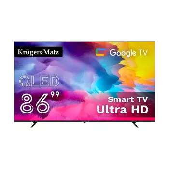 Kruger&Matz KM0286UHD-G2 86 Zoll 4K UHD QLED Smart TV mit Android TV, DVB-T2/S2/C, HDR10, Dolby Audio, Wi-Fi, Bluetooth
