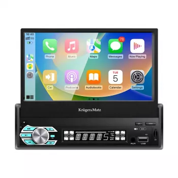 Kruger & Matz KM2018 Autoradio mit 7 inch ausfahrbarem Touchscreen, Apple CarPlay & Android Auto