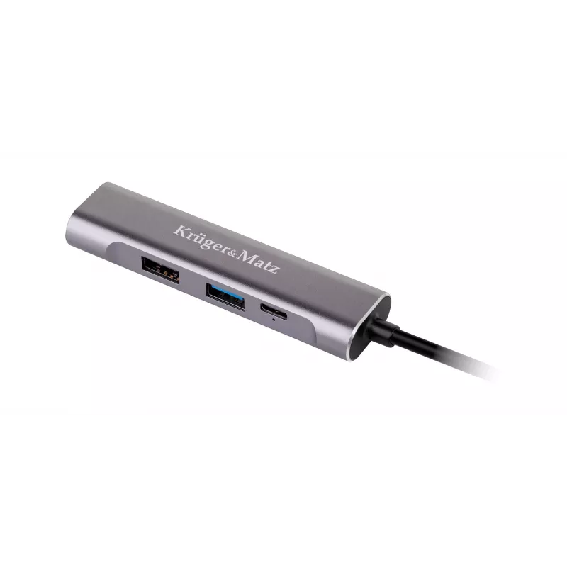 KRUGER & MATZ USB Type-C auf HDMI/USB3.0/USB2.0/C-Anschluss-Adapter (HUB)