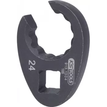 KS TOOLS 1/2 Zoll Crowfoot Bremsleitungs-Schlüssel, 24mm (913.1304)