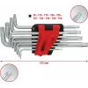 KS TOOLS 151.4880 Langes TORX L-Schlüssel-Set, 10-teilig, Chrom-Vanadium, Größen T9-T50
