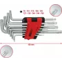 KS TOOLS 151.4880 Langes TORX L-Schlüssel-Set, 10-teilig, Chrom-Vanadium, Größen T9-T50