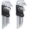 KS TOOLS 22-teiliges Inbusschlüssel- und TORX-Schlüsselset mit Kugelkopf und Halter