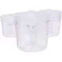 KS TOOLS 3-teiliges Messbecher-Set, 250/500/1000 ml, transparentes PP mit blauer Skala, lebensmittelecht, spülmaschinenfest, stapelbar 150.9205
