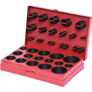 KS TOOLS 419-teiliges O-Ring-Sortiment, NBR 70 Shore A, Innendurchmesser 3-50 mm, 32 Größen, DIN 3771, im Kunststoffkoffer 970.0130