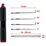 KS TOOLS 6-teiliges Magnet- und Hakenwerkzeug-Set, flexible & starre Schaftmagnete, 4 Hakenprofile, ergonomische Griffe 550.1080