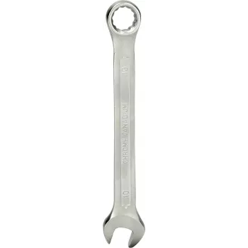 KS TOOLS Ring-Maulschlüssel 10 mm, Chrom-Vanadium-Stahl, matt satiniert verchromt, DIN 3113 Form A, ISO 3318, ISO 7738 (BT011910)