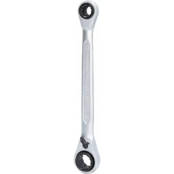 KS TOOLS Doppel-Ringratschenschlüssel-Set, 10 x 13 mm & 17 x 19 mm, 4-in-1 BT013901