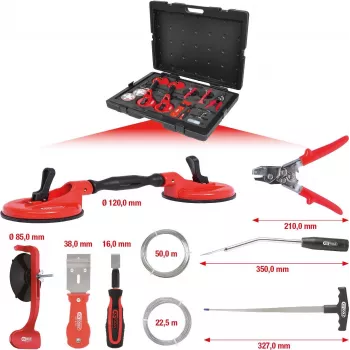 KS TOOLS MASTER Windschutzscheiben-Montage- und Demontage-Werkzeugset, 13-teilig (140.1065)