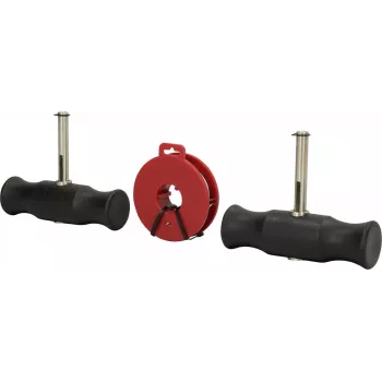 KS Tools Einziehdraht-Griff-Set, 3-teilig, flexible Federstahlschäfte, ergonomische 2-Komponenten-Griffe, 160/180/200 mm, BT681150