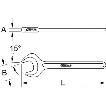 KS TOOLS Einzelner Schlag-Ringschlüssel, 40 mm (517.0540)