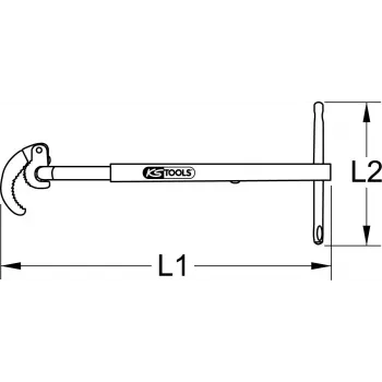 KS TOOLS Teleskop-Siphon-Schlüssel, Ø 32-63mm (126.2000)