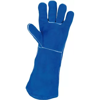 KS TOOLS Schweißer-Lederhandschuhe Lang, XL (985.7040)