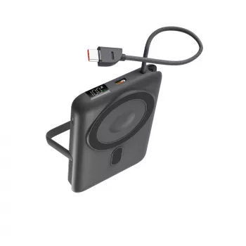 KSIX Magnetic Power Bank 10000 mAh, 22.5W für iPhone und Apple Watch, Grau