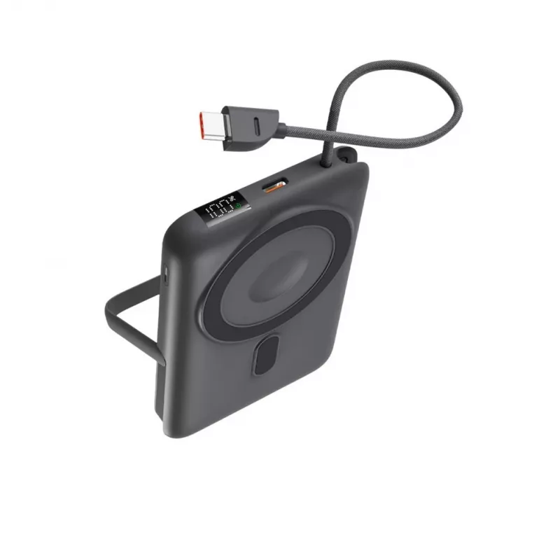 KSIX Magnetic Power Bank 10000 mAh, 22.5W für iPhone und Apple Watch, Grau