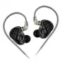 KZ ZAR NO MIC - In-Ear Monitor Kopfhörer, 8-Treiber Hybrid, 1 Dynamisch + 7 Balanced Armature, Abnehmbares Kabel, 3,5 mm Klinke, Dunkelgrau