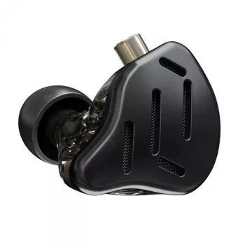 KZ ZAX NO MIC In-Ear Kopfhörer mit 1 Dynamic + 7 Balanced Armature Treibern, 10mm Dynamic Treiber, 24Ω Impedanz, 113dB Empfindlichkeit, abnehmbares 2-Pin Kabel, Schwarz