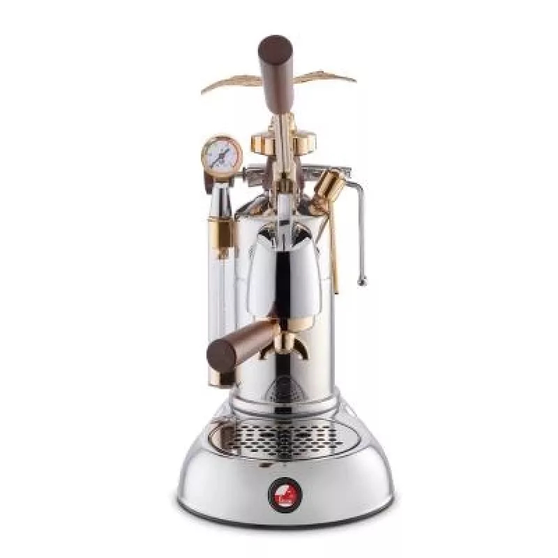 La Pavoni LPLEXP01EU Manuelle Hebel-Espressomaschine Expo 2015 Gold-Chrom, 1,6 L, 950 W