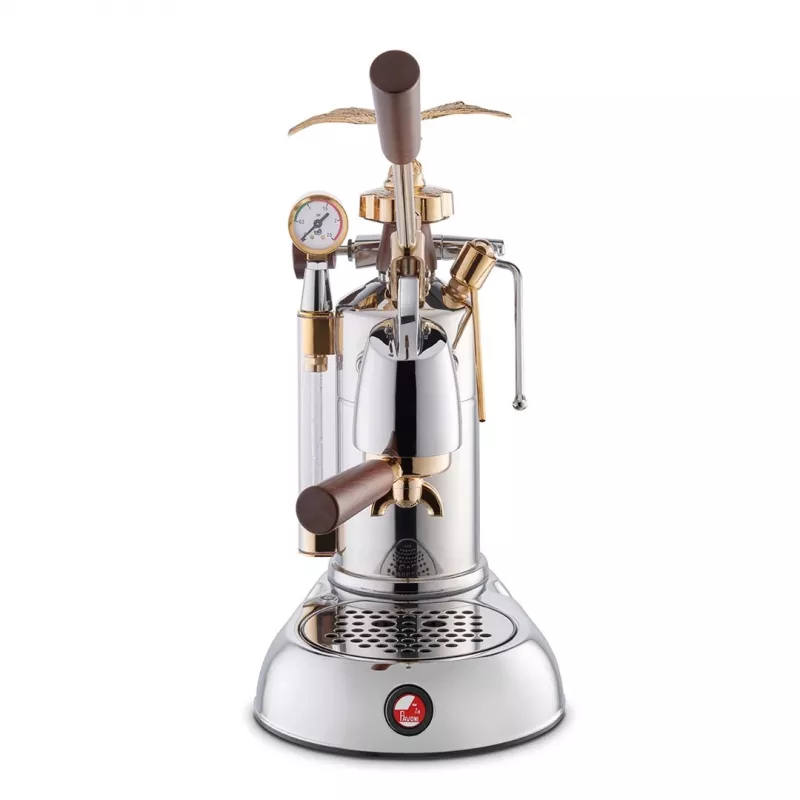 La Pavoni LPLEXP01EU Manuelle Hebel-Espressomaschine Expo 2015 Gold-Chrom, 1,6 L, 950 W