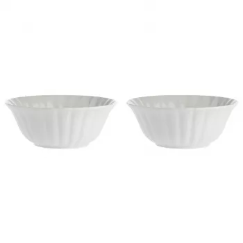 LA PORCELLANA BIANCA Set mit 2 Ducale Salatschüsseln - Weiß, 23 cm