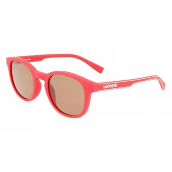 Lacoste Childish L3644S-615 Sonnenbrille - Roter Rahmen, Graue Gläser - 48/21/135 mm - Unisex Kind