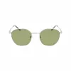 Lacoste L251S-40 Unisex Rechteckige Sonnenbrille Dunkelblauer Rahmen Graue Gläser 52mm