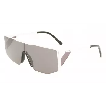 LACOSTE L253S-6219101 Unisex Rechteckige Sonnenbrille 62/19/150 mm Schwarz/Grau