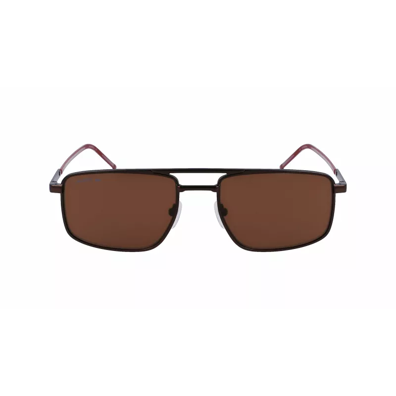 Lacoste L255S-5619201 Herren-Rechteck-Sonnenbrille - Havanna/Schildpatt-Fassung, grüne Gläser, 56/19/145 mm