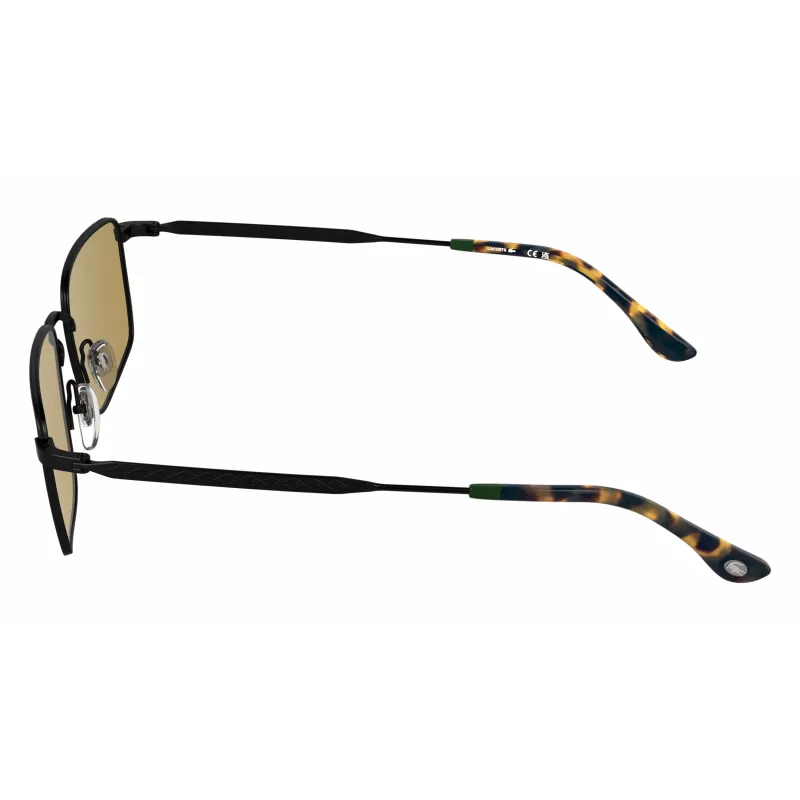 LACOSTE L277S-5519002 Herren Rechteck-Sonnenbrille - Schwarzer Acetatrahmen, Graue Polycarbonatgläser, UV400-Schutz