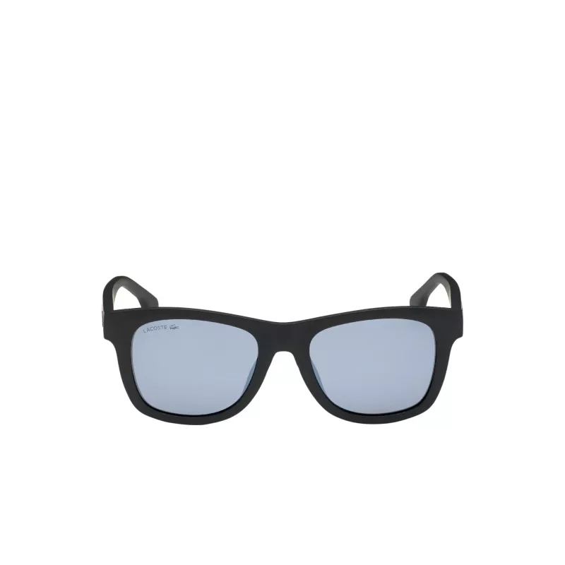 Lacoste L3651SRG-001 Unisex-Sonnenbrille - Schwarzer Acetatrahmen, graue Polycarbonatgläser, 48 mm Glasbreite