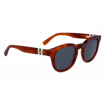 Lacoste L6006S-218 Herren-Sonnenbrille Havanna Gestell Graue Gläser 49mm