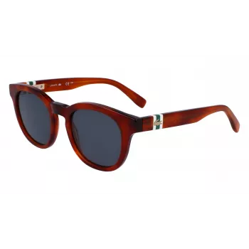 Lacoste L6006S-218 Herren-Sonnenbrille Havanna Gestell Graue Gläser 49mm
