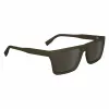 Lacoste L6009S-275 Herren Rechteck-Sonnenbrille - Havanna-Acetatrahmen, Braune Polycarbonatgläser, UV400-Schutz