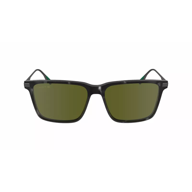 Lacoste L6017S5517240 Rechteckige Havana Sonnenbrille für Herren - Braune Gläser 55/17/145 mm